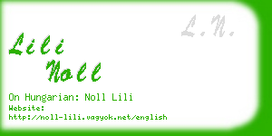 lili noll business card